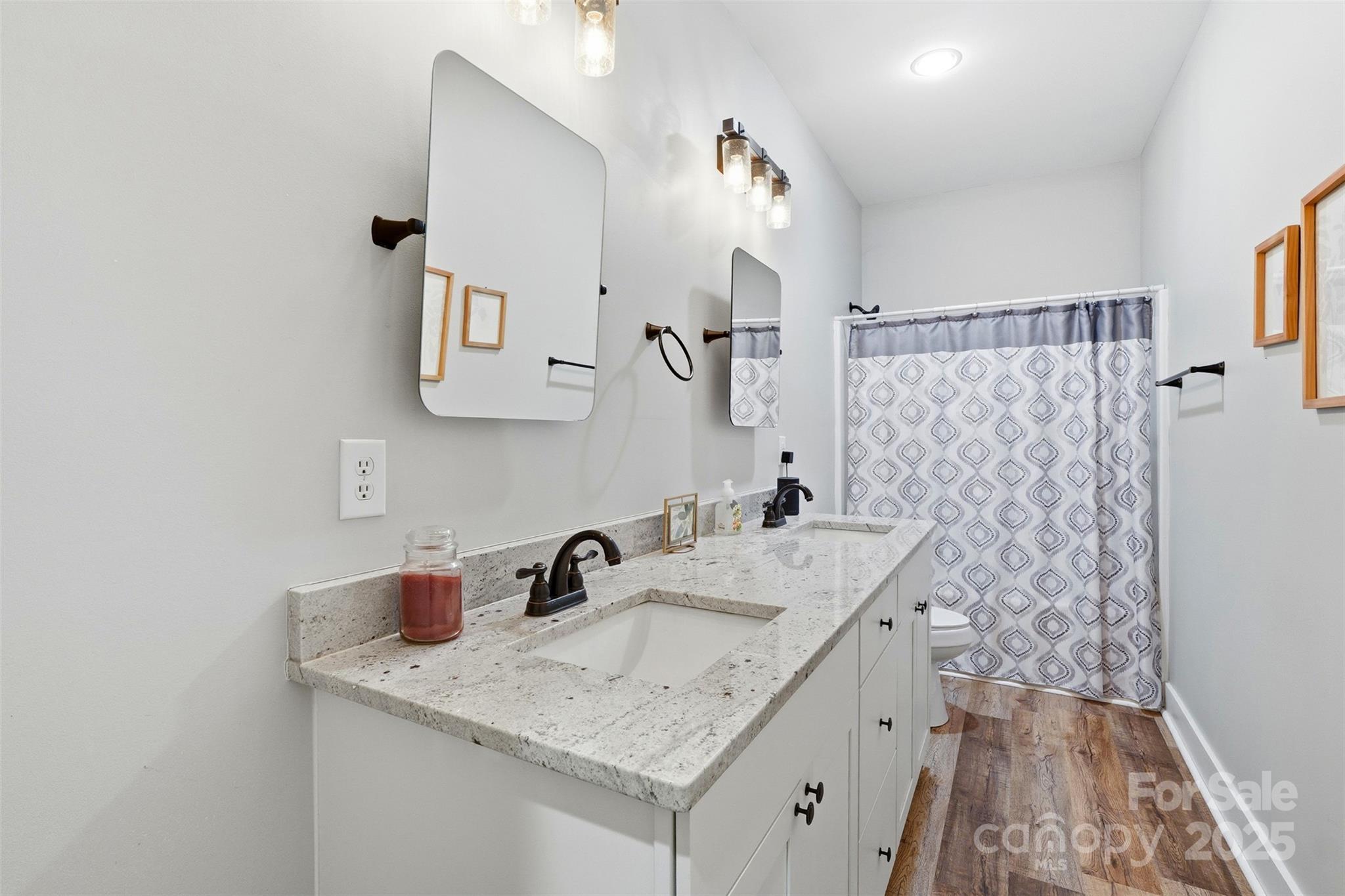 16659 Five Point Road Locust, NC 28097 - Photo 16 of 26 a bathroom with a sink a vanity and a mirror