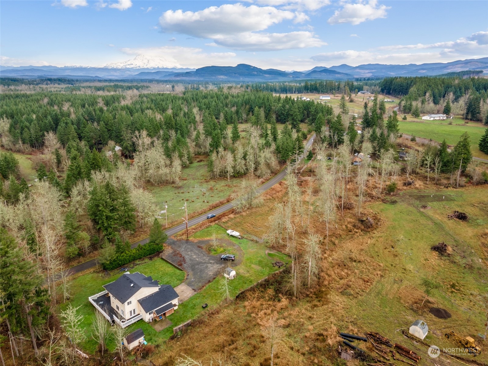 17641 Fennel Road Southeast Yelm, WA 98597 - Photo 34 of 38 a view of a lake with a mountain