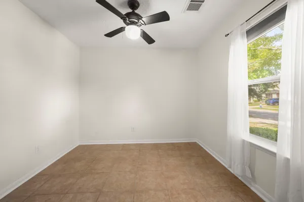 an empty room with a window