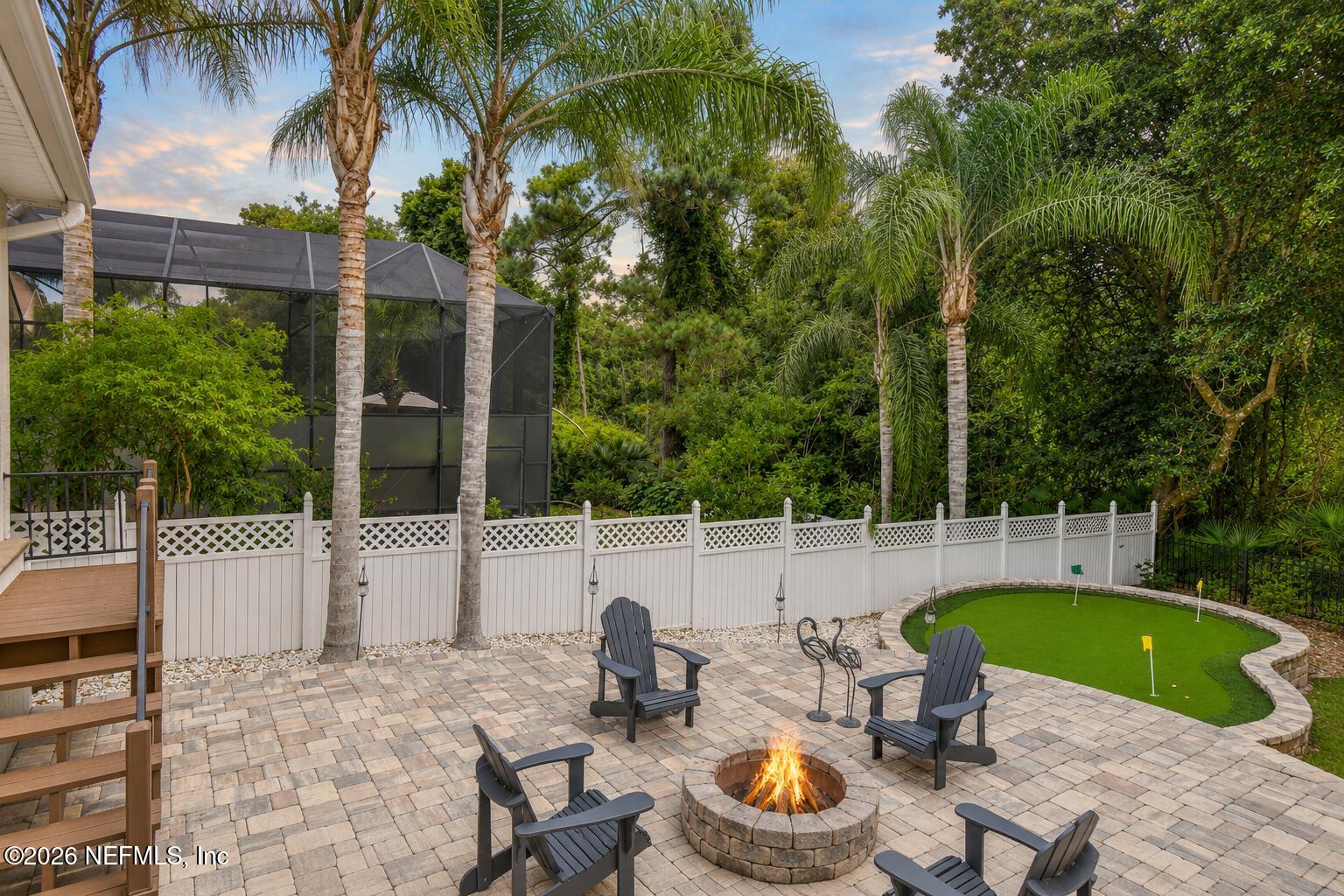 828 Riley Lane St. Augustine, FL 32095 - Photo 4 of 37 Backyard Fire pit and Putting Green 11a.