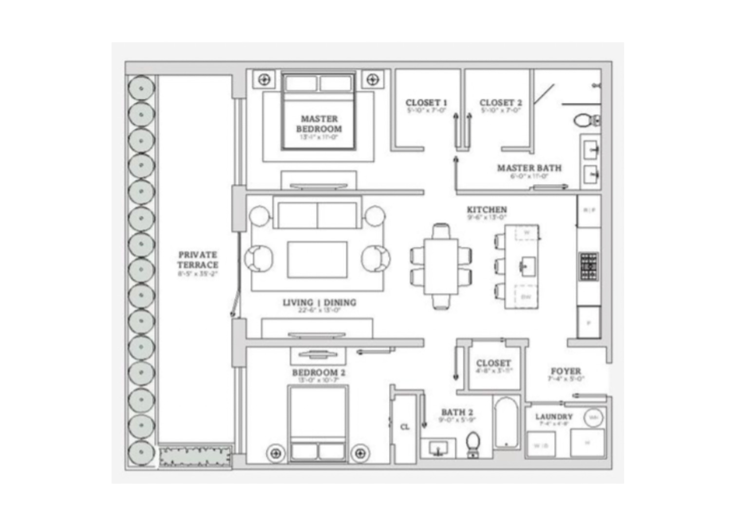 1400 West Monroe Street, Unit 4C Chicago, IL 60607 - Photo 15 of 15 a black and white photo of a living room