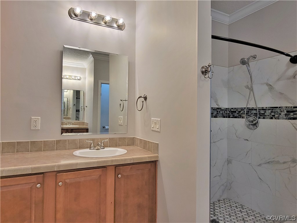 13569 Greenwood Road Glen Allen, VA 23059 - Photo 18 of 49 a bathroom with a sink vanity and shower