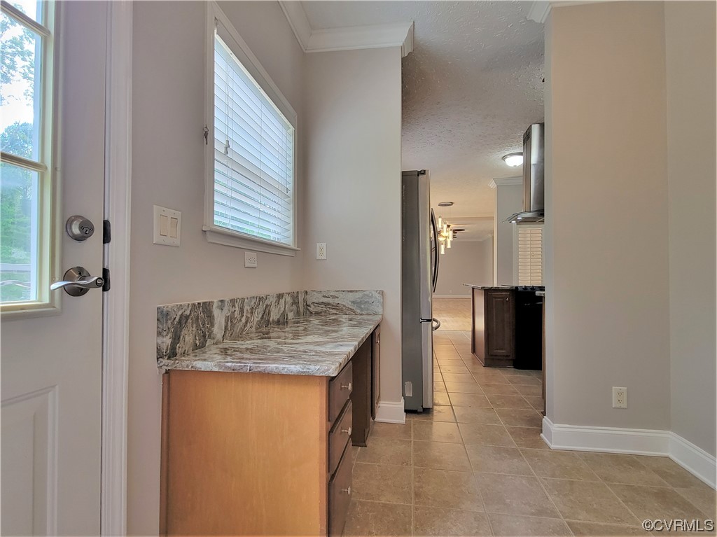 13569 Greenwood Road Glen Allen, VA 23059 - Photo 23 of 49 a bathroom with a granite countertop sink a mirror and a shower