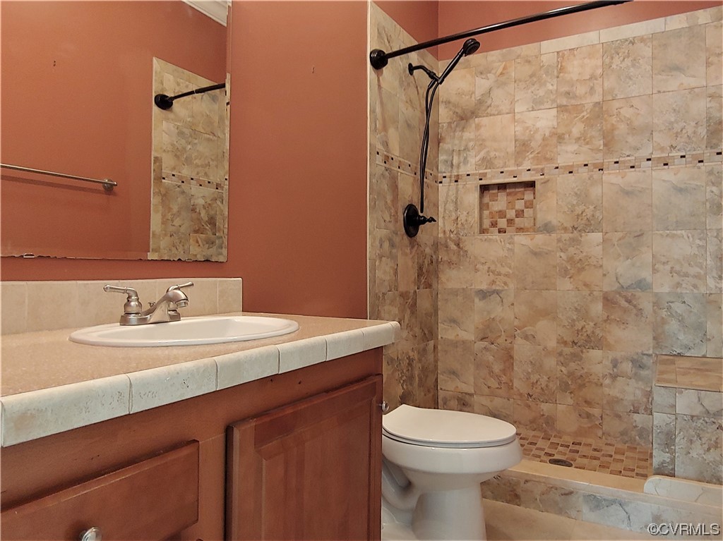 13569 Greenwood Road Glen Allen, VA 23059 - Photo 26 of 49 a bathroom with a sink a toilet and shower