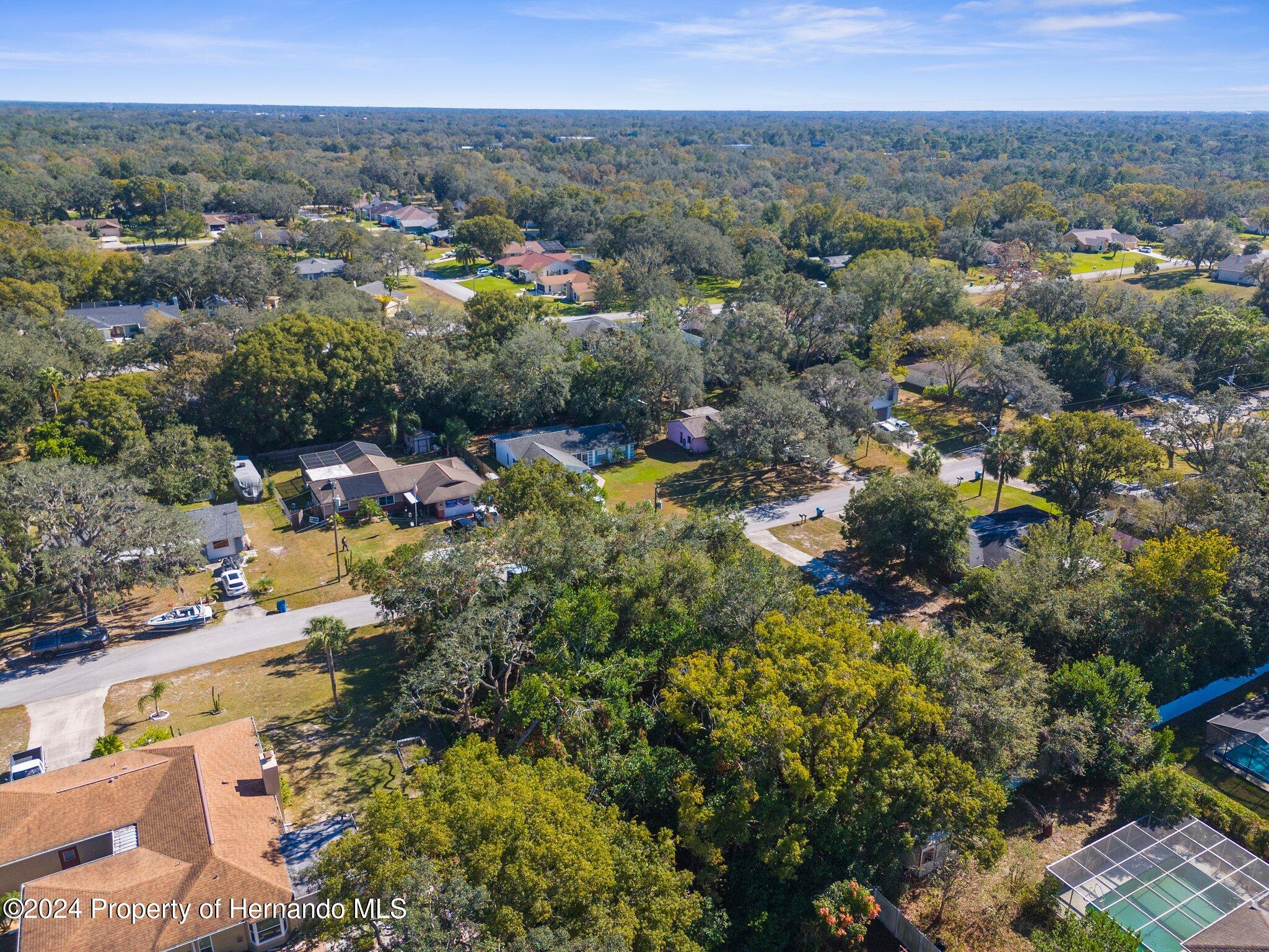 0 Candlewick Avenue Spring Hill, FL 34608 - Photo 6 of 9 an aerial view of residential houses with outdoor space and trees