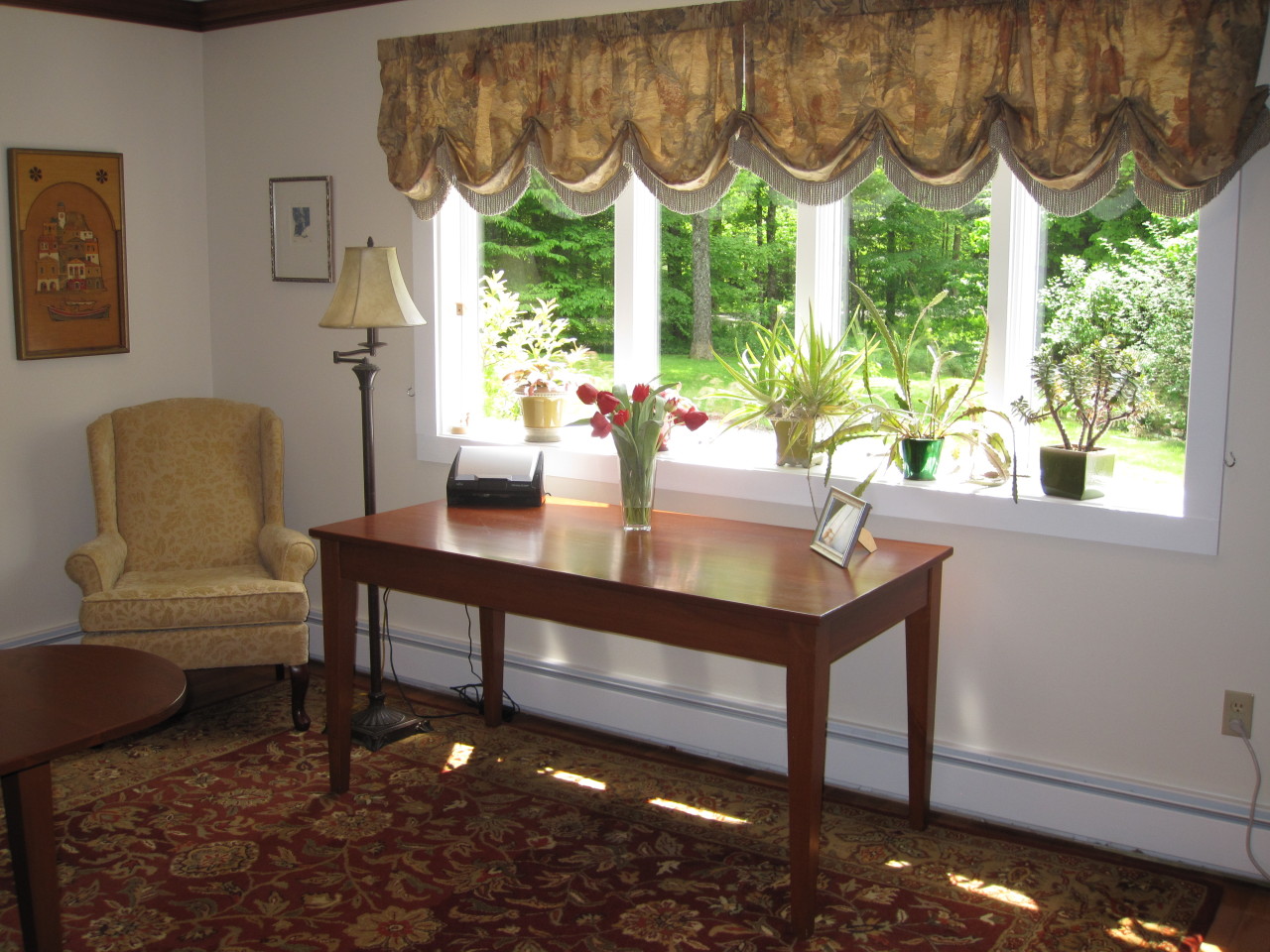 614 W Road Richmond, MA 01254 - Photo 7 of 19 a dining room with furniture and a floor to ceiling window