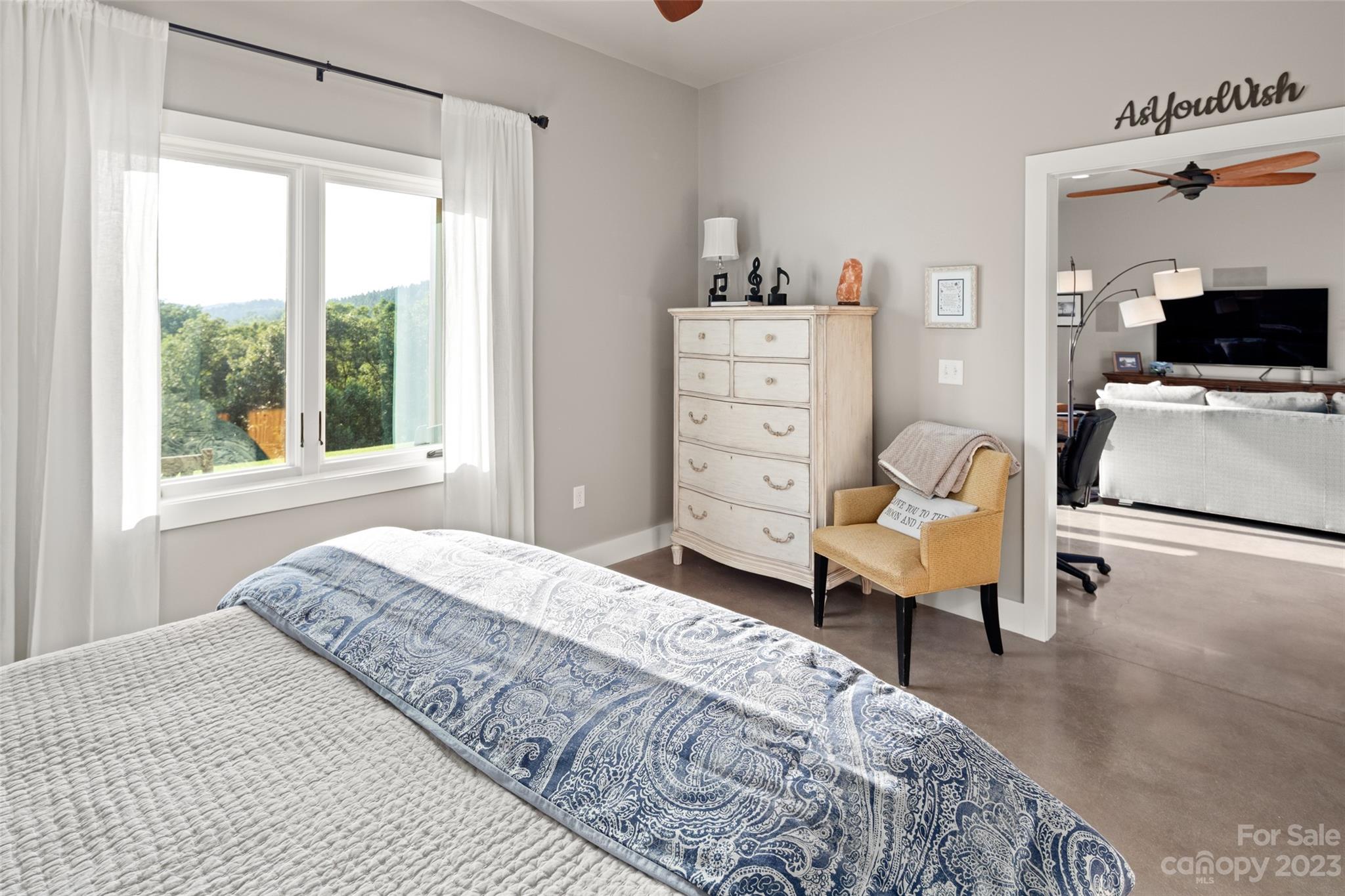 285 Red Tail Trail Mill Spring Mill Spring, NC 28756 - Photo 34 of 48 a bedroom with a bed and a window