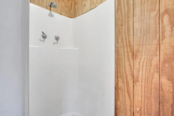 a view of a balcony with a swing