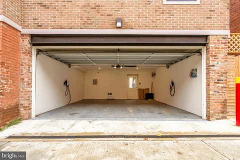 a view of a garage