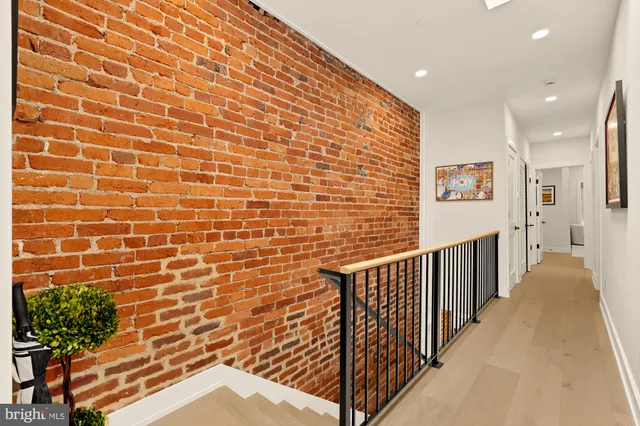 a view of a brick wall