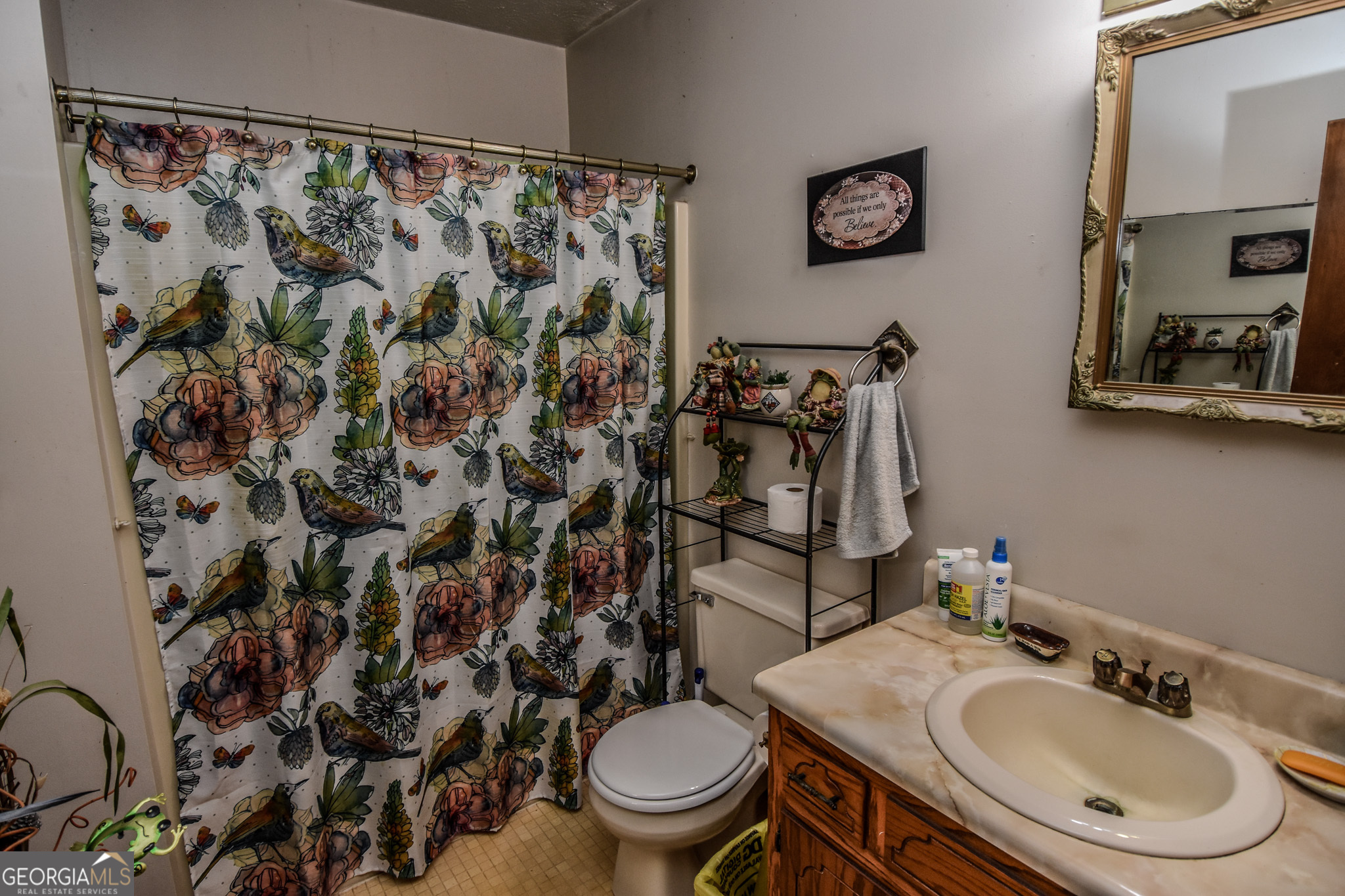 223 Ward Road Williamson, GA 30292 - Photo 31 of 51 a bathroom with a sink toilet and a mirror