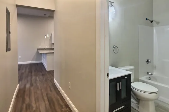 a bathroom with a sink and a toilet