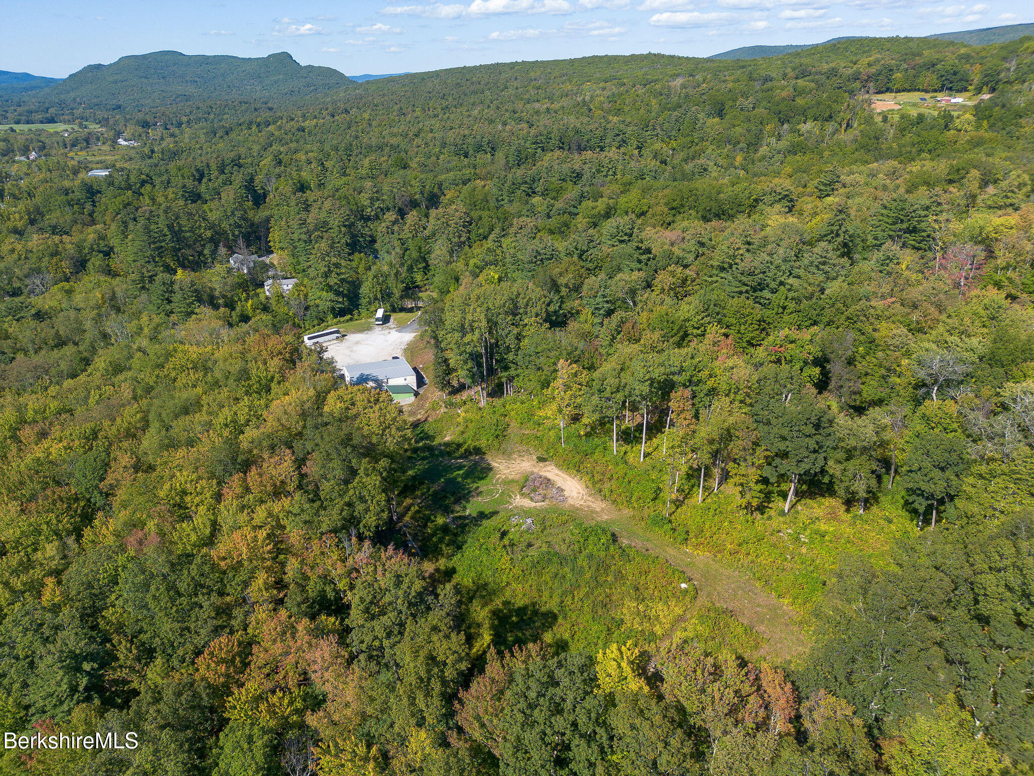11 Roger Road Great Barrington, MA 01230 - Photo 6 of 20 a view of a lush green forest with trees and some houses