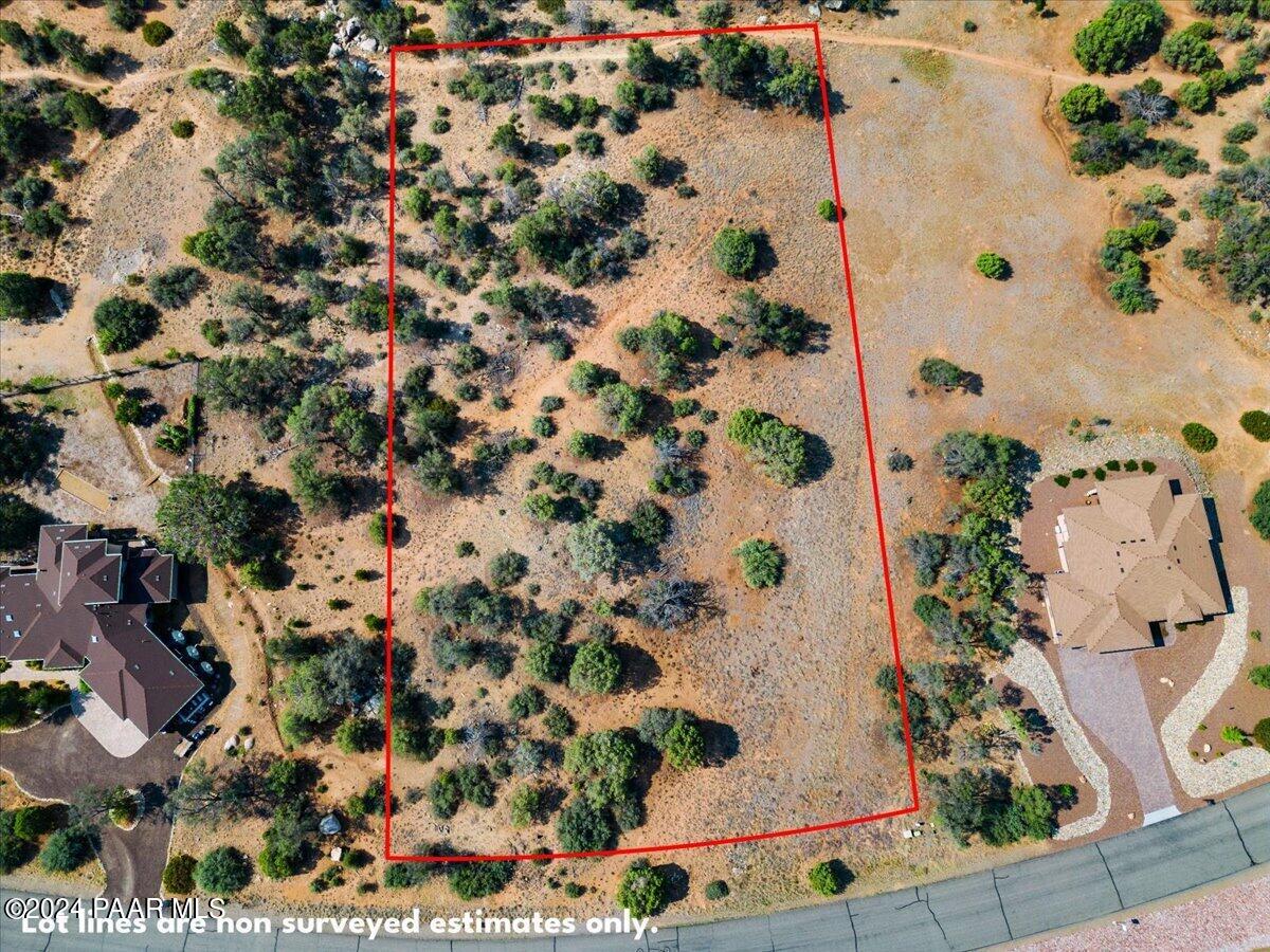 5825 West Almosta Ranch Road Prescott, AZ 86305 - Photo 5 of 11 L-Almostaranch.04-Aerial View Lot Lines