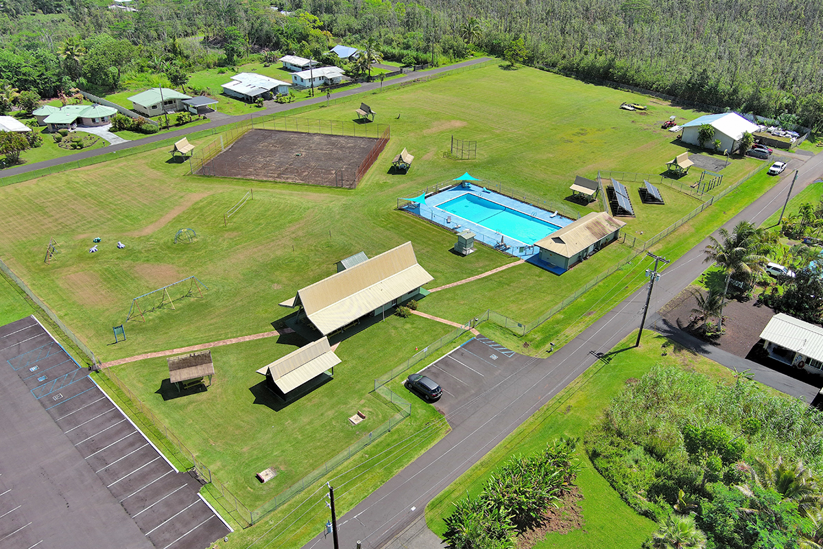 15-175 North Lot 1763 Puni Lapa Loop Pahoa, HI 96778 - Photo 14 of 18 an aerial view of a pool yard pool and outdoor seating