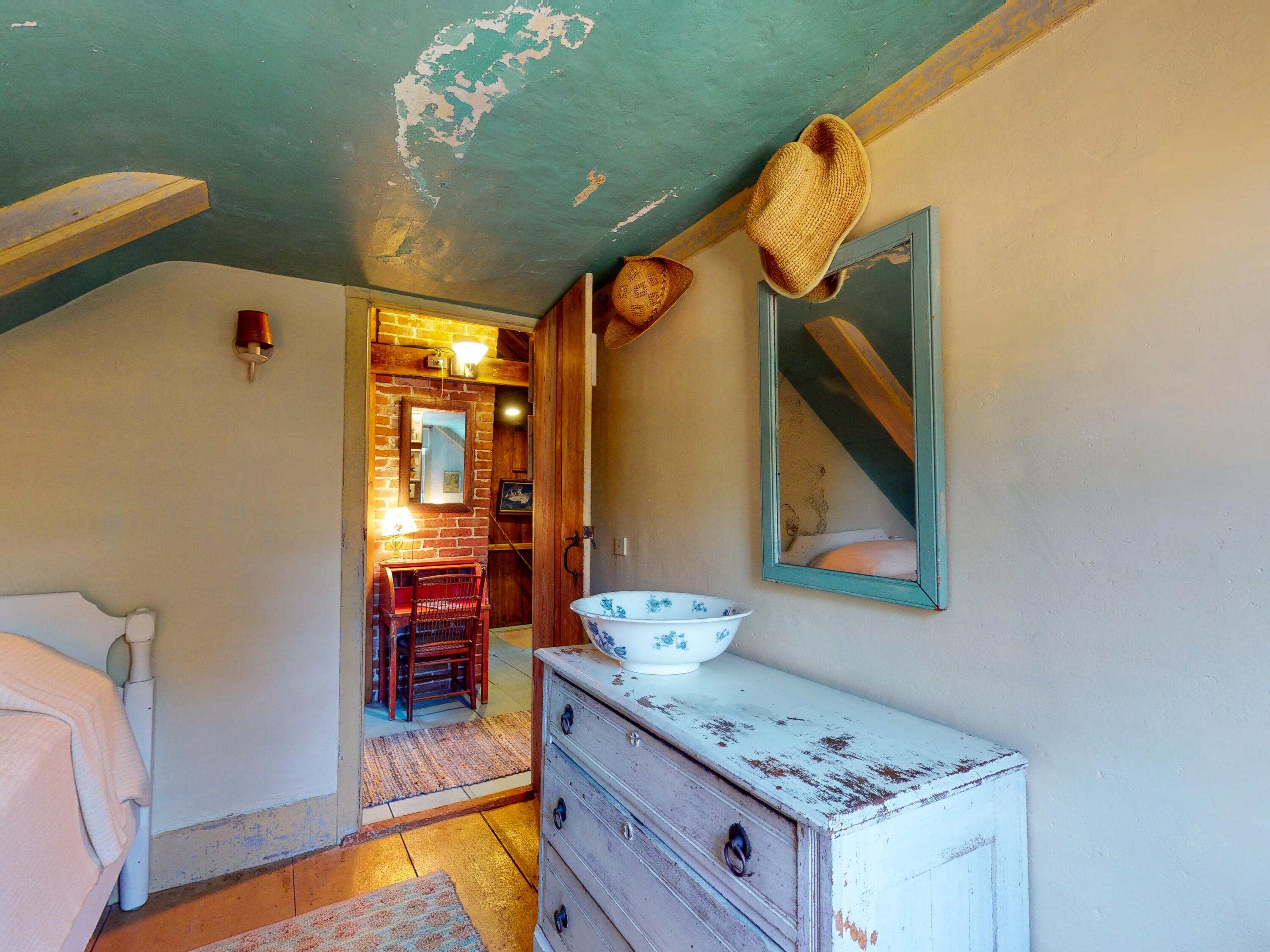 115 Cove Road Wellfleet, MA 02667 - Photo 28 of 49 a bathroom with a granite countertop sink and a mirror