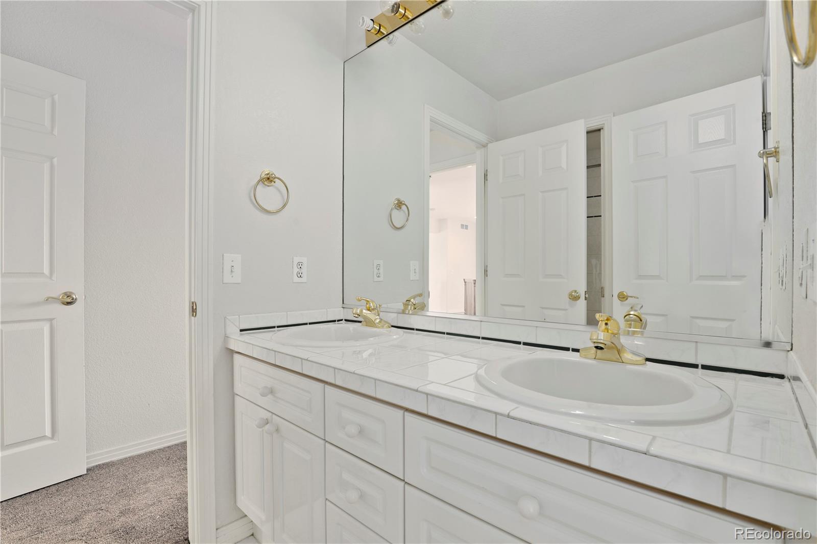 5662 South Nome Street Englewood, CO 80111 - Photo 46 of 47 a bathroom with a sink and a mirror