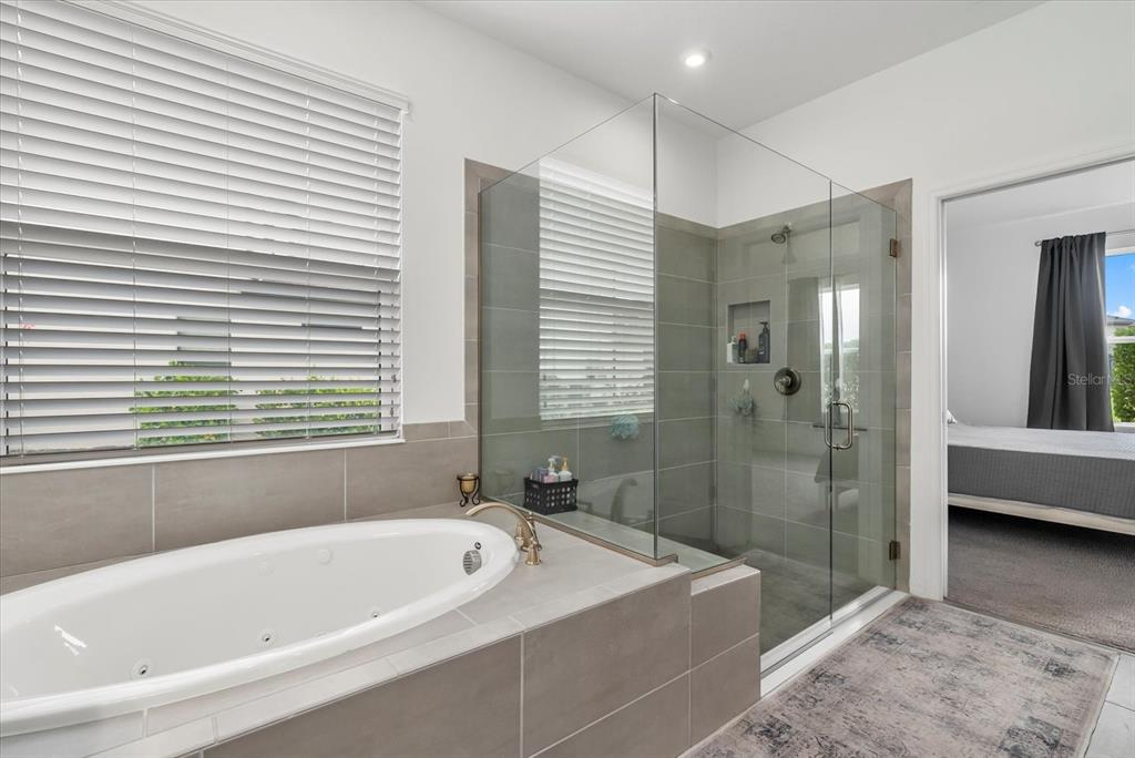 9291 Starry Night Avenue Sarasota, FL 34241 - Photo 15 of 30 a bathroom with a bathtub and a shower