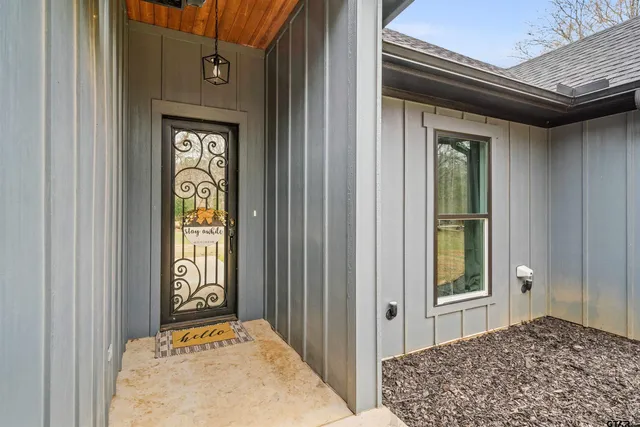 a view of front door of house