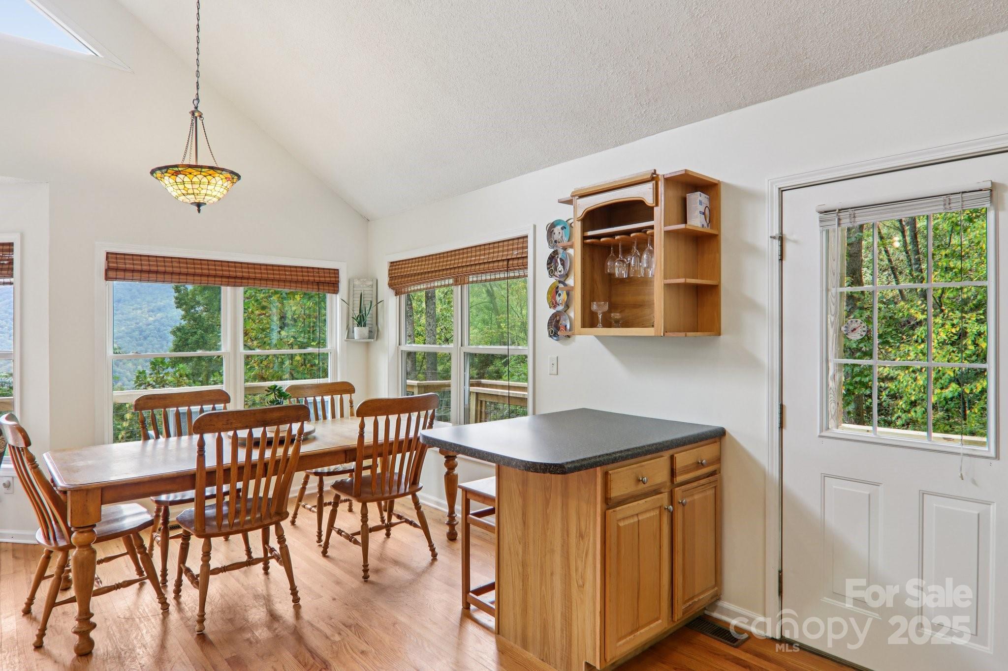 311 Jacks Knob Road Barnardsville, NC 28709 - Photo 26 of 48 a view of a dining room with furniture window and outside view