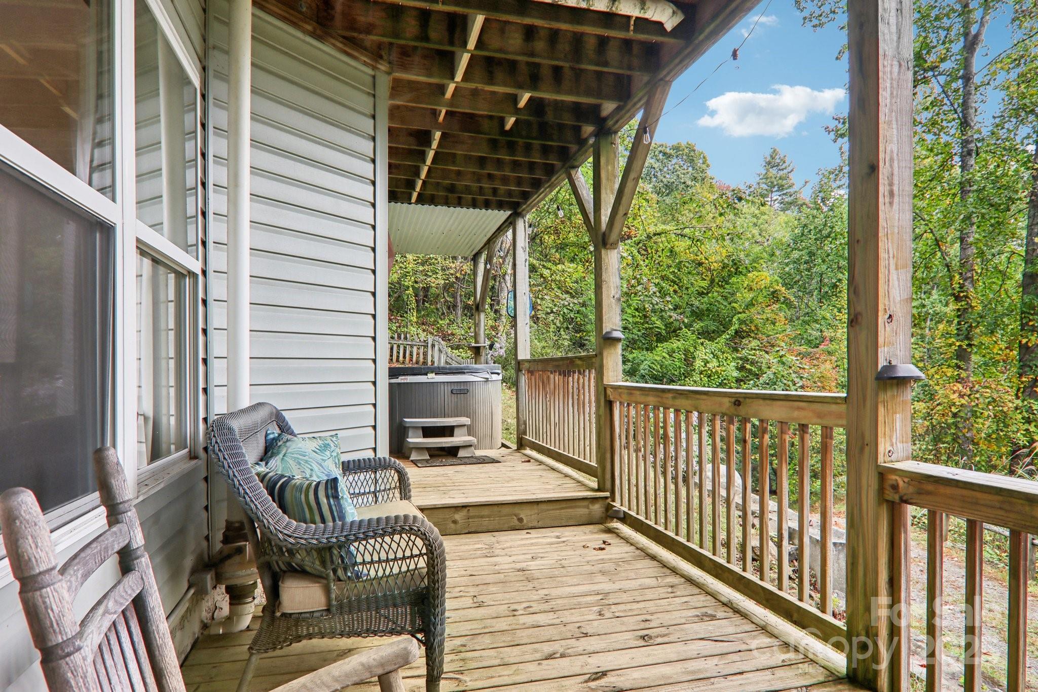 311 Jacks Knob Road Barnardsville, NC 28709 - Photo 44 of 48 a view of balcony with furniture