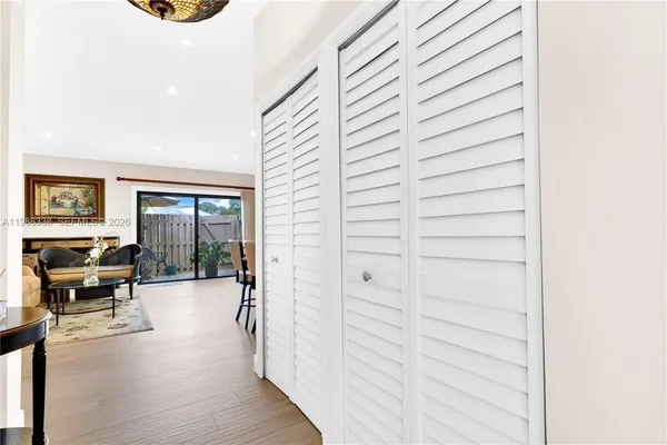 a view of livingroom with furniture and wooden floor