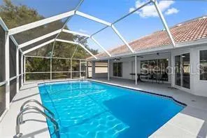 a view of an indoor swimming pool