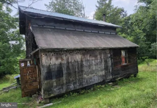 a view of backyard with green space