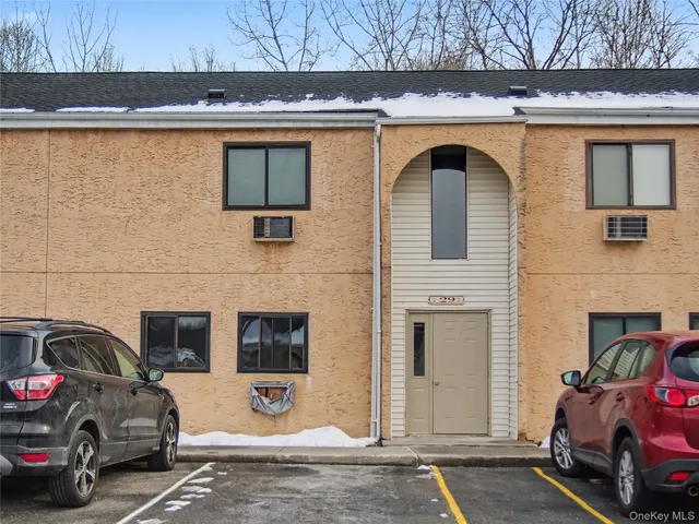 a car parked in front of a building