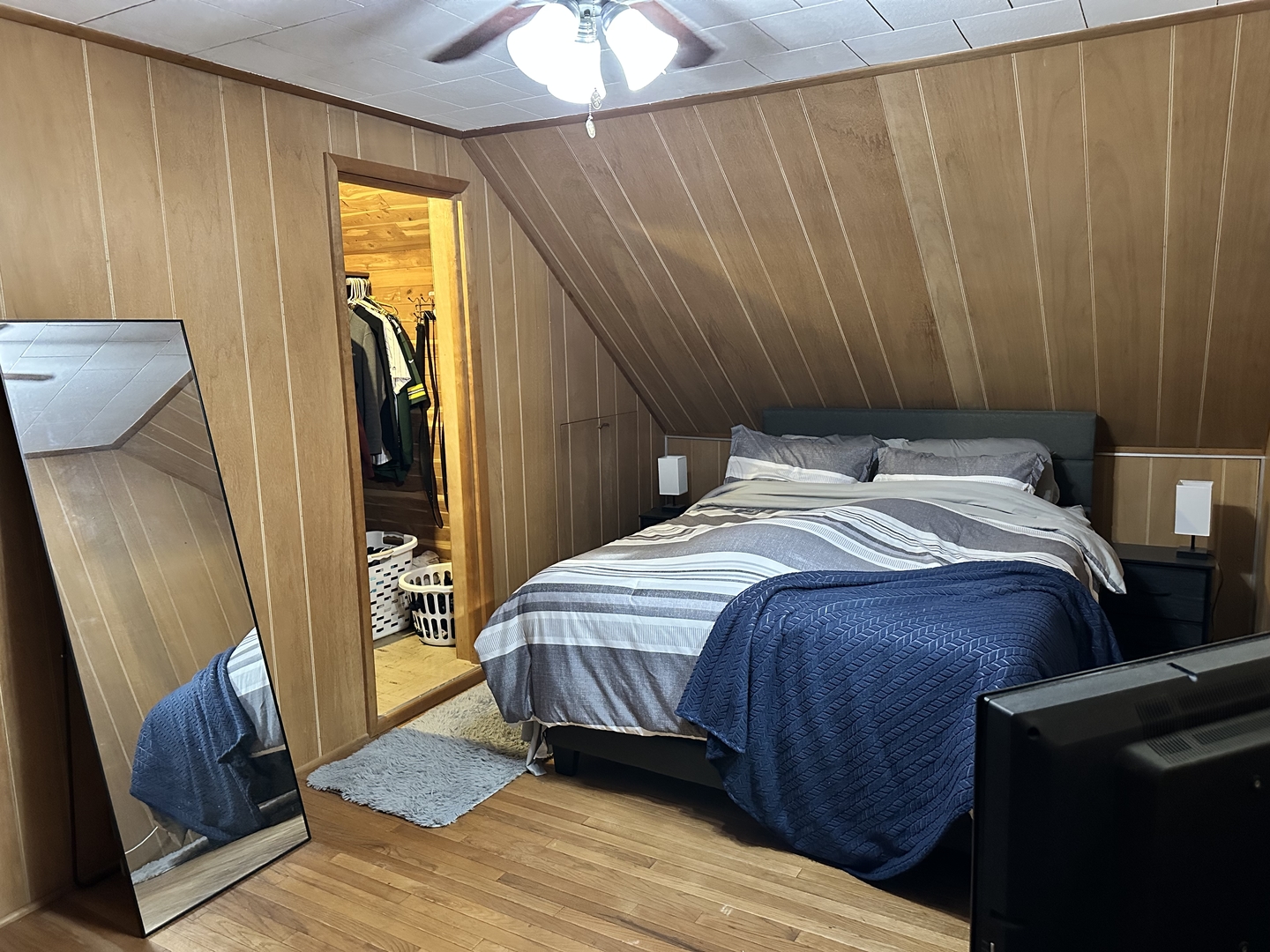 2 Park Road Oglesby, IL 61348 - Photo 8 of 12 a bedroom with a bed and a mirror