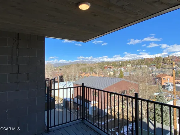 a view of city from a balcony