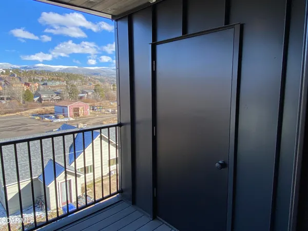 a view of city from a balcony