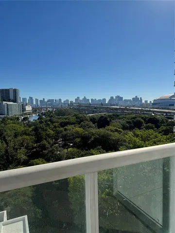 a view of a terrace with a garden