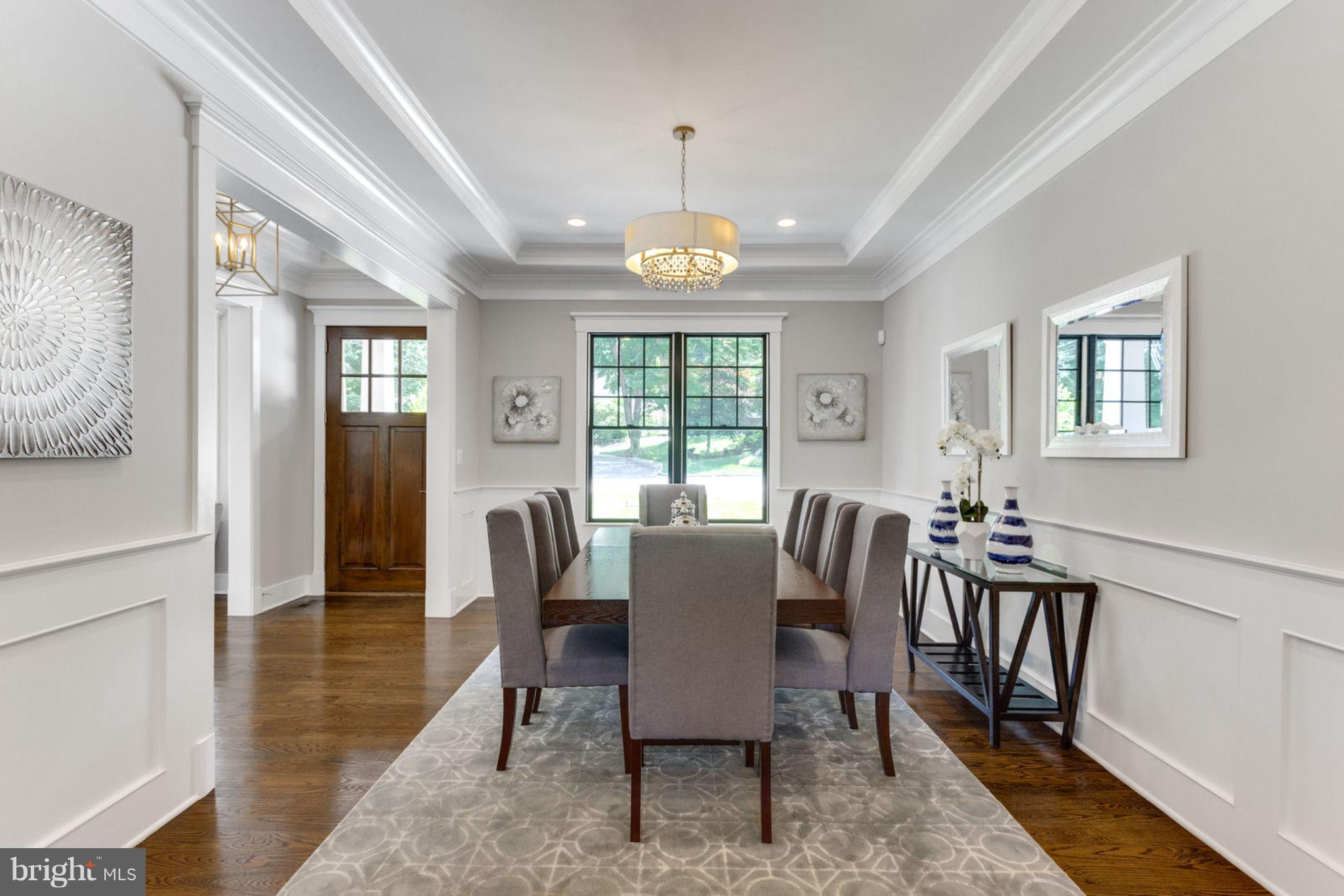 7308 Pyle Road Bethesda, MD 20817 - Photo 17 of 30 Dining Room w Wainscot Molding