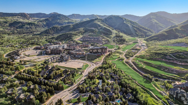 2417 West High Road, Unit 2515 Park City, UT 84098 - Photo 55 of 67 Bird's eye view of a mountainous background and a golf course