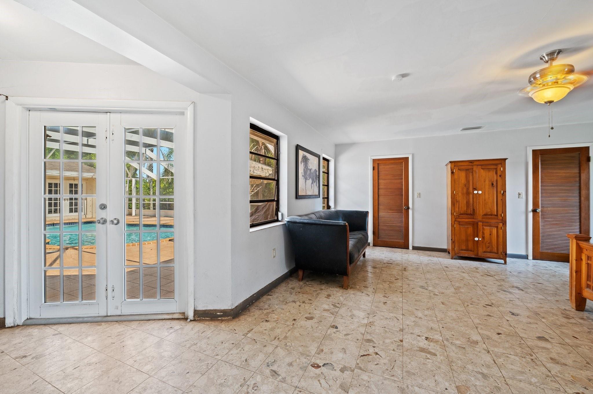 17640 Southwest 52nd Court Southwest Ranches, FL 33331 - Photo 55 of 90 FRENCH DOORS TO PATIO/POOL