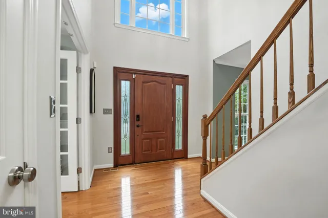a view of an entryway with staircase