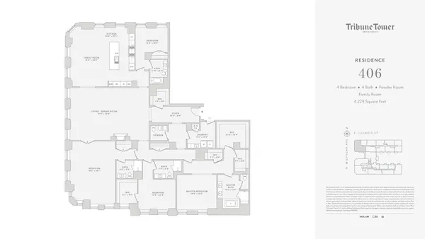 $3,995,000 | 435 North Michigan Avenue, Unit 406, Chicago, IL 60611