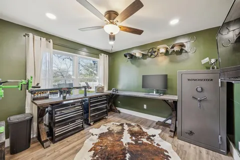 a very nice looking room with a large window