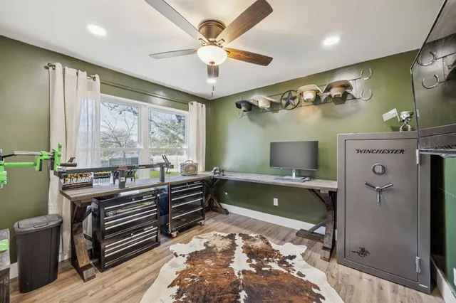 a very nice looking room with a large window