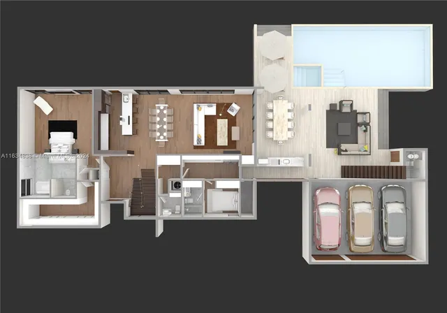 a view of living room with furniture and window