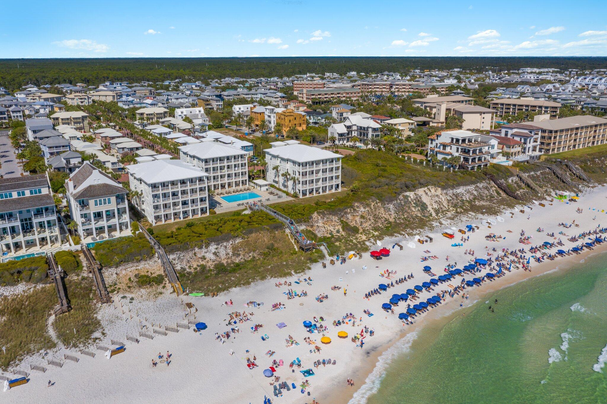 98 East Blue Crab Loop Inlet Beach, FL 32461 - Photo 64 of 74 an aerial view of residential houses with outdoor space