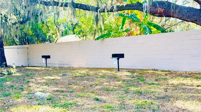 a backyard of a house