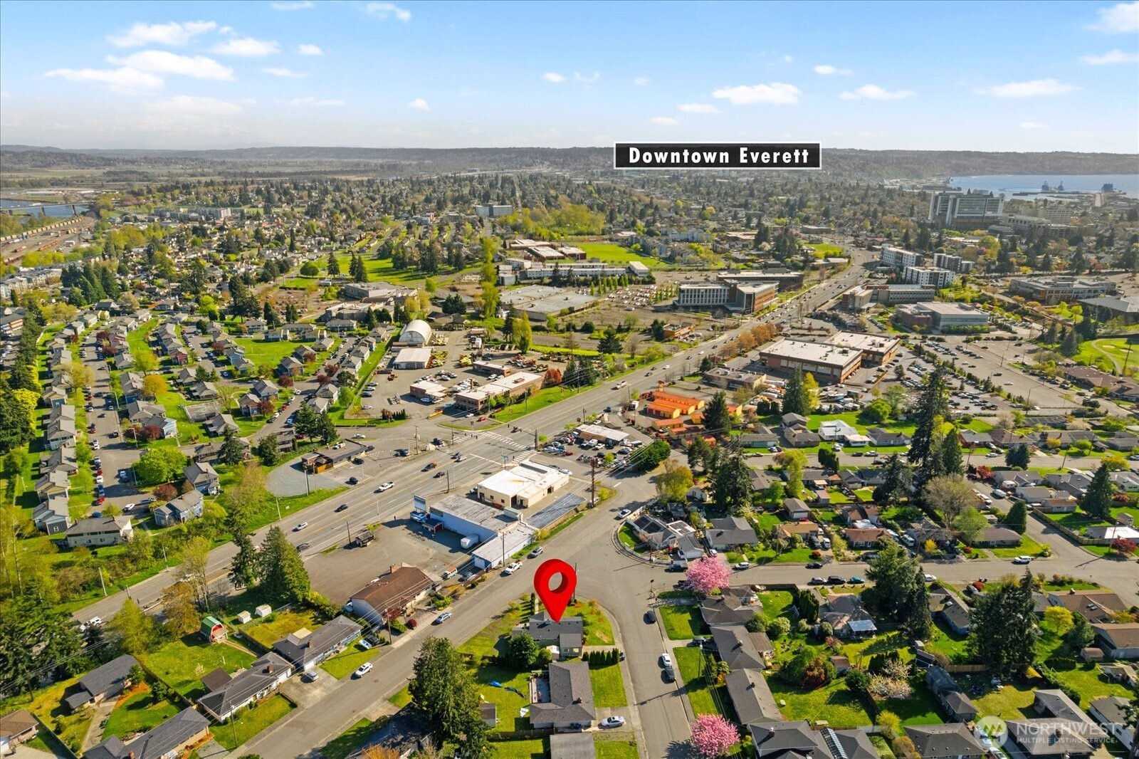 626 Legion Drive Everett, WA 98201 - Photo 36 of 38 an aerial view of residential building with outdoor space