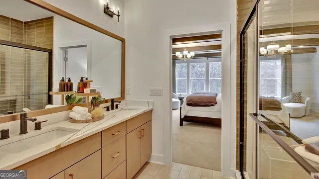 a living room with lots of furniture and a flat screen tv