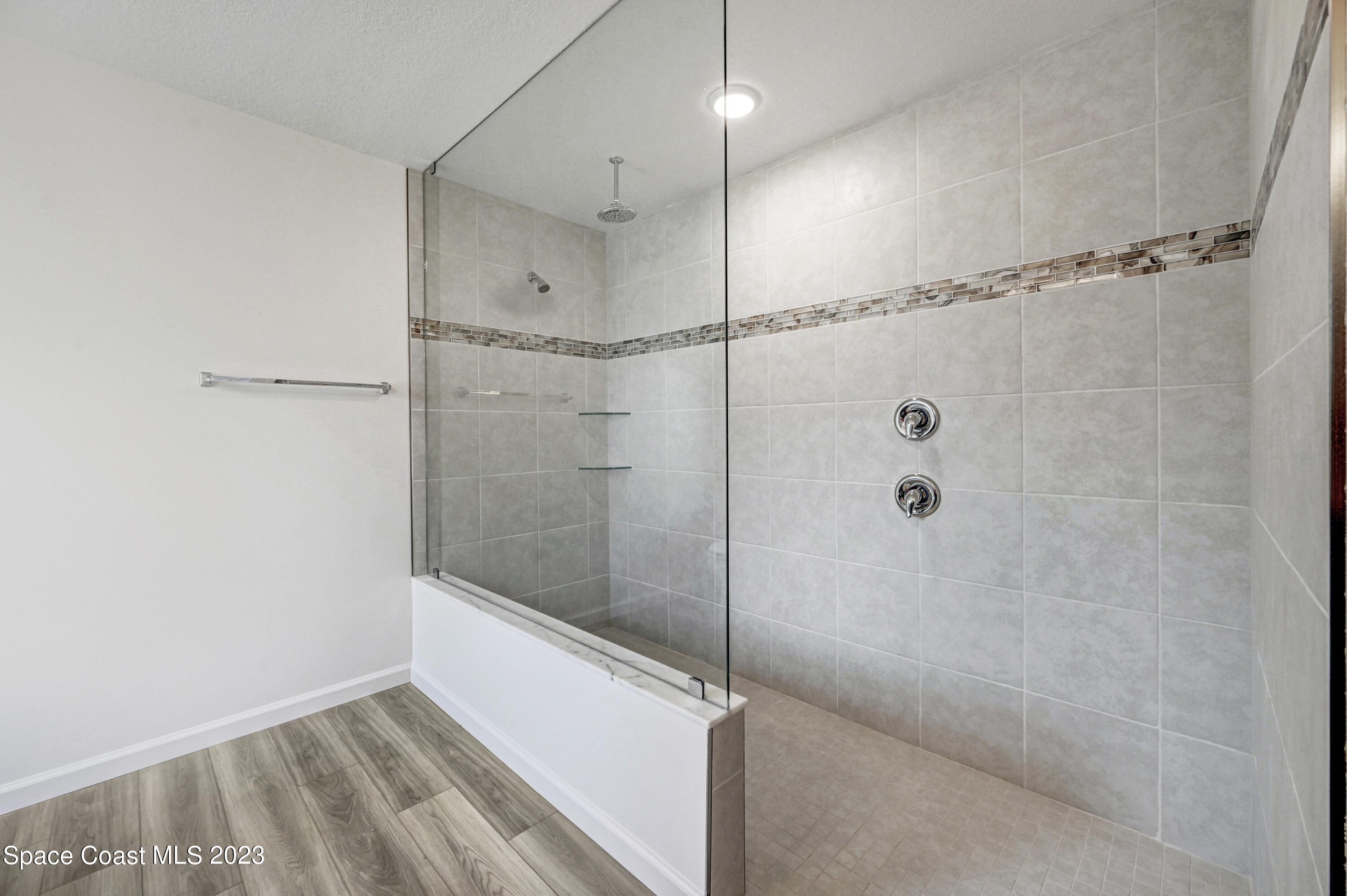 1018 Savery Road Palm Bay, FL 32908 - Photo 36 of 41 Huge Walk in Shower with Listello