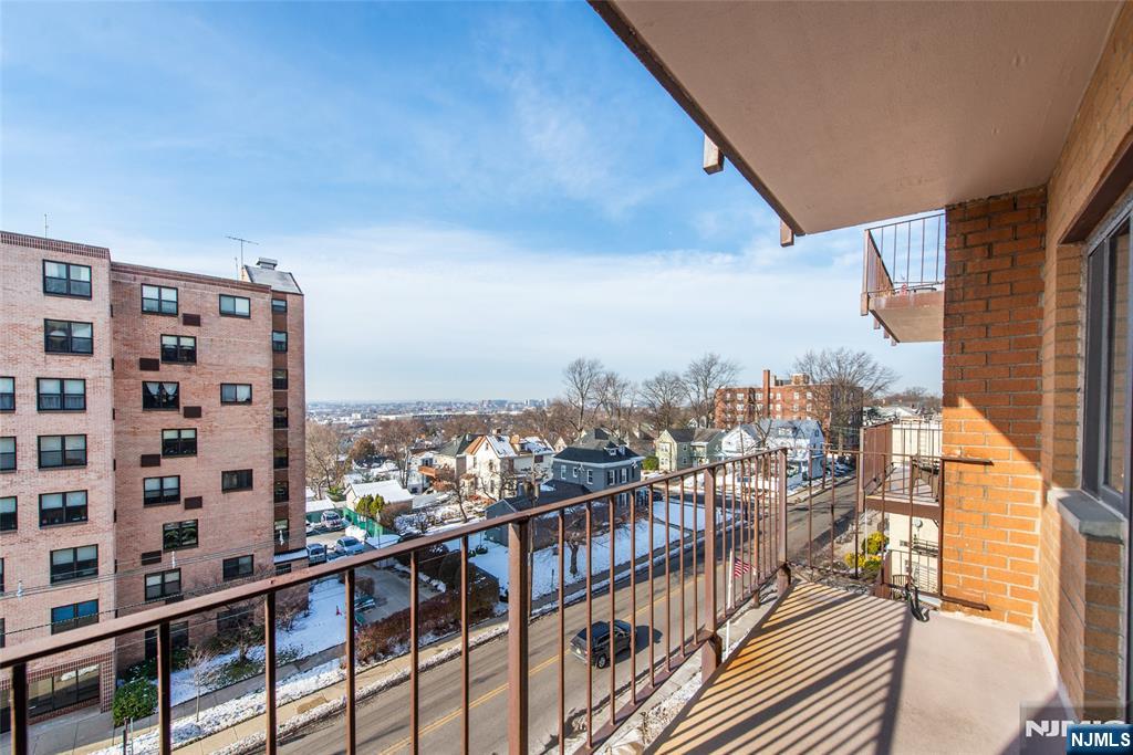 265 Main Street, Unit 503 Ridgefield Park, NJ 07660 - Photo 3 of 23 a city view from the balcony