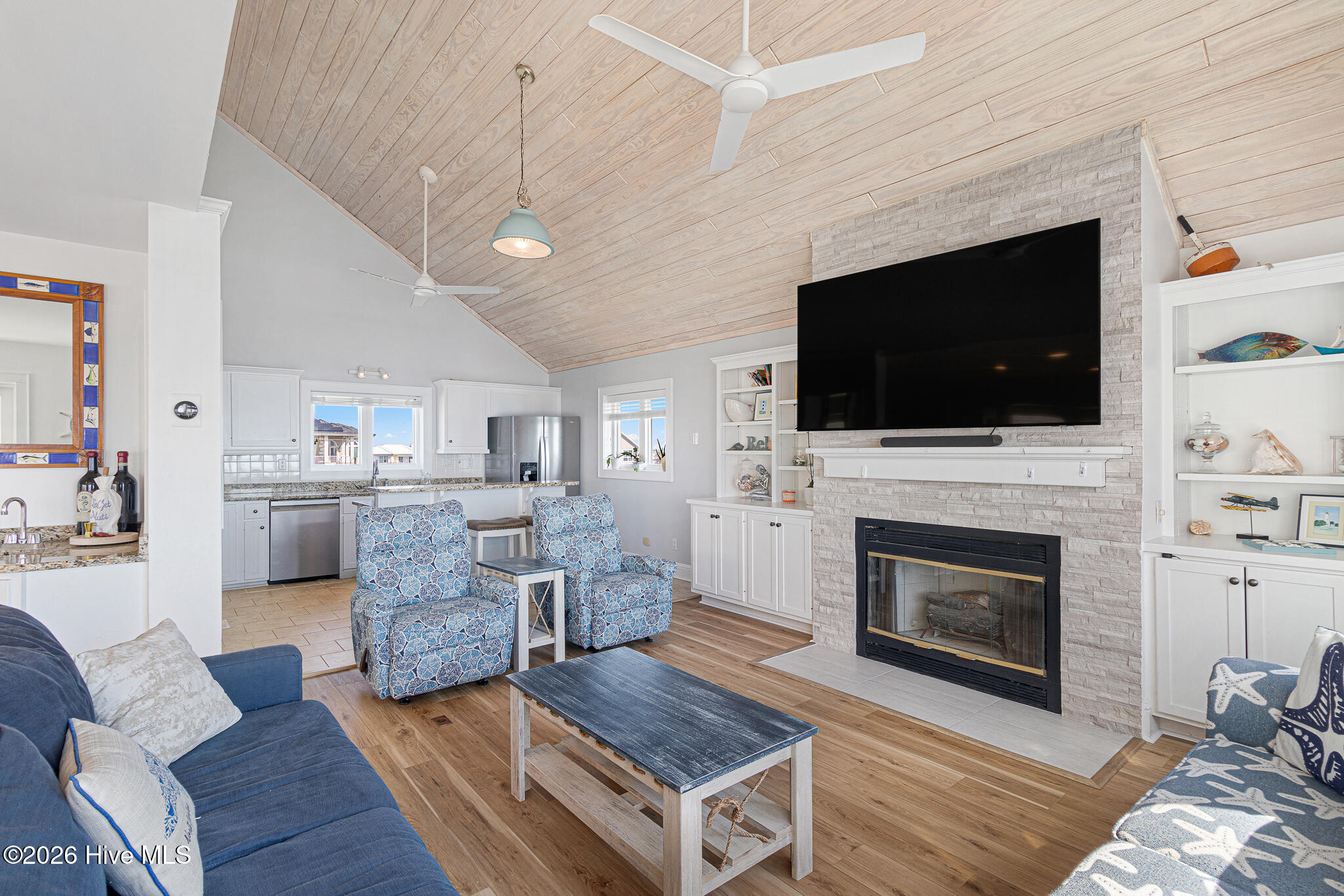 107 Ocean Ridge Drive Atlantic Beach, NC 28512 - Photo 12 of 63 Living Room into Kitchen