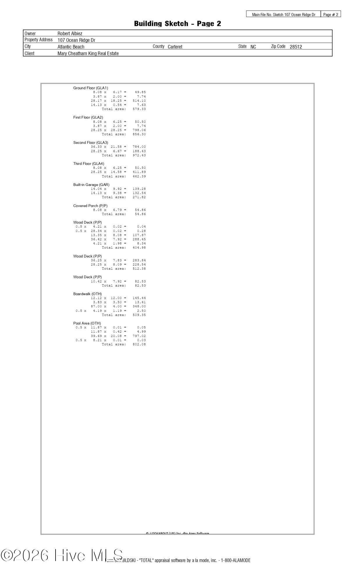 107 Ocean Ridge Drive Atlantic Beach, NC 28512 - Photo 63 of 63 Floorplan