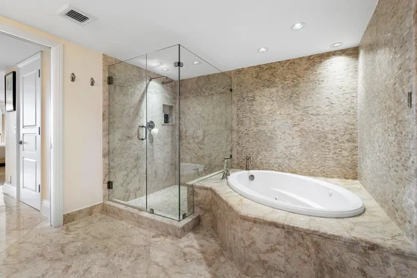 a view of beach and ocean